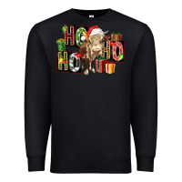 Black ho ho ho heifer Premium Sweatshirt - FaDigitalArtStudio