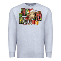 Heather Grey ho ho ho heifer Premium Sweatshirt - FaDigitalArtStudio