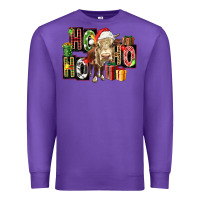 Purple ho ho ho heifer Premium Sweatshirt - FaDigitalArtStudio