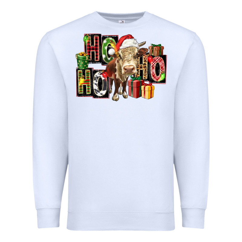 Ho Ho Ho Heifer Premium Sweatshirt by FaDigitalArtStudio | Teevron