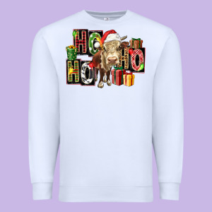Ho Ho Ho Heifer Premium Sweatshirt Designed By Fadigitalartstudio