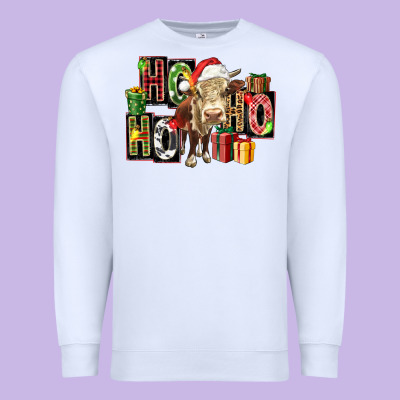 Ho Ho Ho Heifer Premium Sweatshirt Designed By Fadigitalartstudio