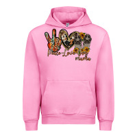 Fuchsia Pink peace love dog mama Urban Hoodie - RacoonDesign