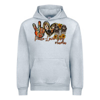 Heather Grey peace love dog mama Urban Hoodie - RacoonDesign