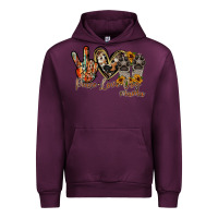 Mauve Wine peace love dog mama Urban Hoodie - RacoonDesign