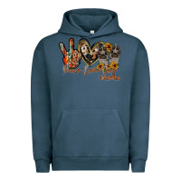 Pigment Midnight Navy peace love dog mama Urban Hoodie - RacoonDesign