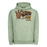 Pigment Oil Green peace love dog mama Urban Hoodie - RacoonDesign