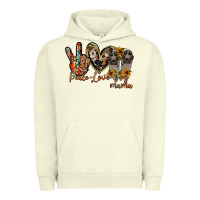 Pigment Pistachio peace love dog mama Urban Hoodie - RacoonDesign