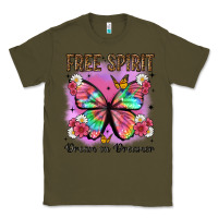 Army Green free spirit dream on dreamer Classic Tee - Artiststas