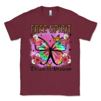 Burgundy free spirit dream on dreamer Classic Tee - Artiststas