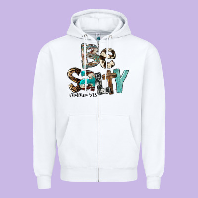 Be Salty Matthew 5:13 Zipper Hoodie Designed By Fadigitalartstudio