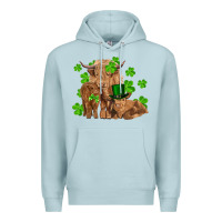 Blue Mist st patrick's day cow family Premium Hoodie - RanaPortraitStore