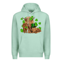 Seafoam st patrick's day cow family Premium Hoodie - RanaPortraitStore