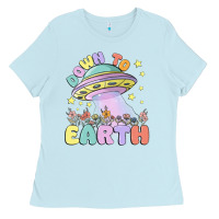 Baby Blue down to earth Ladies Tee - MaliasSmallBusiness