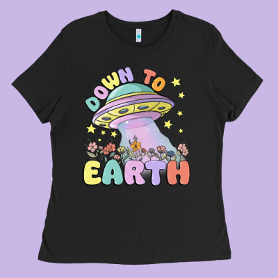 Down To Earth Ladies Tee Designed By Maliassmallbusiness