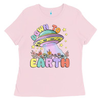 Bubblegum Pink down to earth Ladies Tee - MaliasSmallBusiness