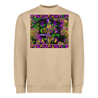 Mardi Gras Fleur De Lis Heavyweight Sweatshirt | Teevron