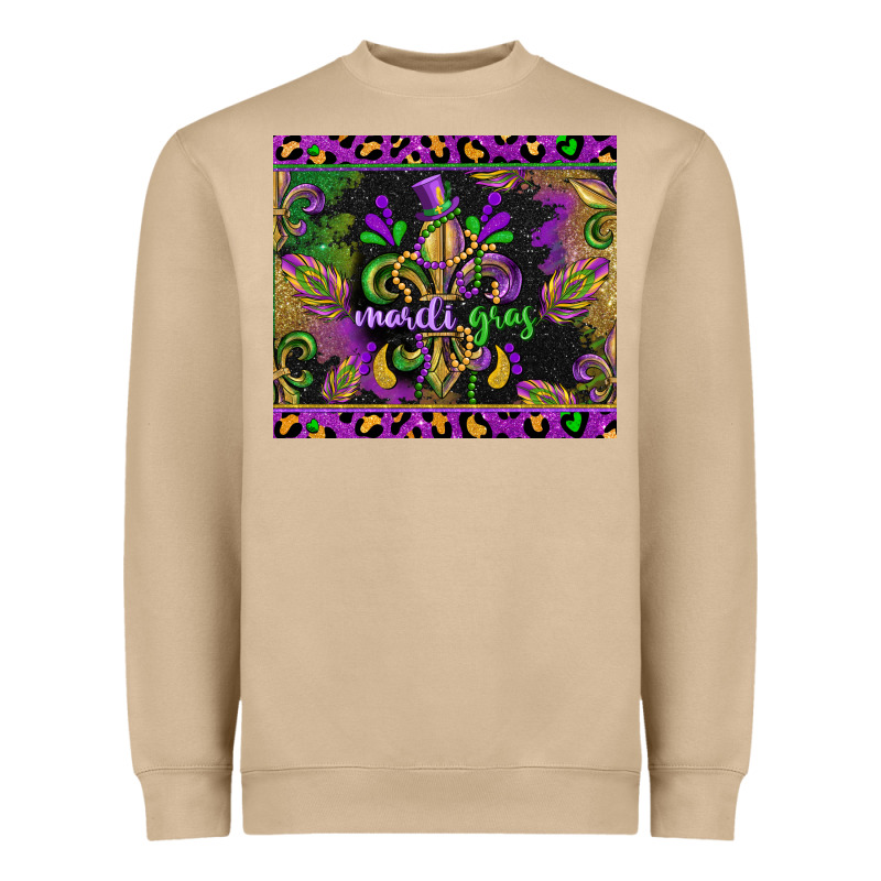 Mardi Gras Fleur De Lis Heavyweight Sweatshirt by CowGirlArtShop | Teevron