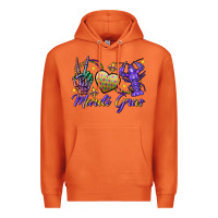 Carrot Peace love crawfish Mardi Gras skeleton hand Premium Hoodie - FaDigitalArtStudio