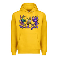Lemon Peace love crawfish Mardi Gras skeleton hand Premium Hoodie - FaDigitalArtStudio