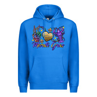 True Royal Peace love crawfish Mardi Gras skeleton hand Premium Hoodie - FaDigitalArtStudio