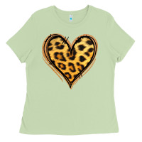 Matcha gold glitter leopard heart Ladies Tee - Jasminsmagicworld