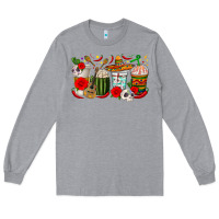 Heather Grey Hispanic Heritage Month Coffee Cups Long Sleeve Tee - texasbilliewilder