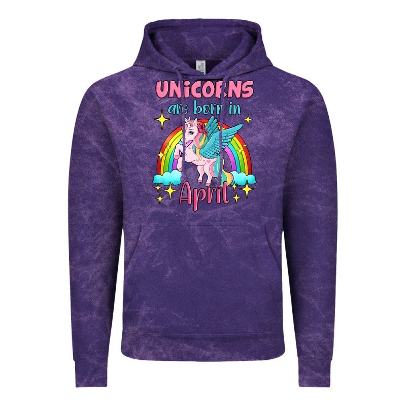 Unicorns Are Born In April Vintage Hoodie by Jasminsmagicworld | Teevron
