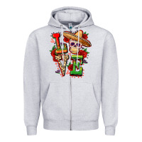 Heather Grey Cinco de mayo love Zipper Hoodie - FaDigitalArtStudio