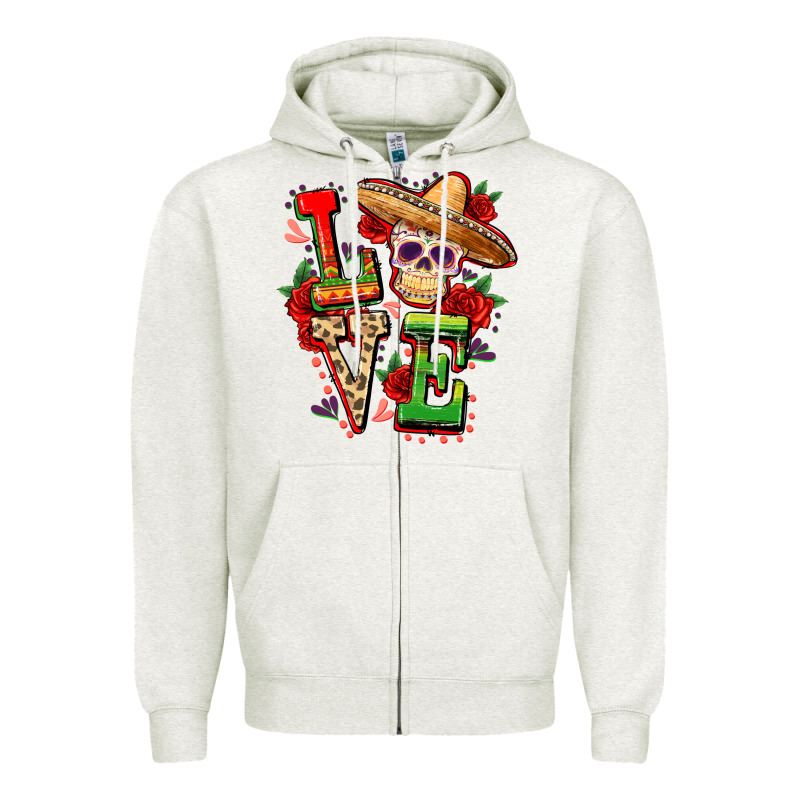 Cinco De Mayo Love Zipper Hoodie by FaDigitalArtStudio | Teevron