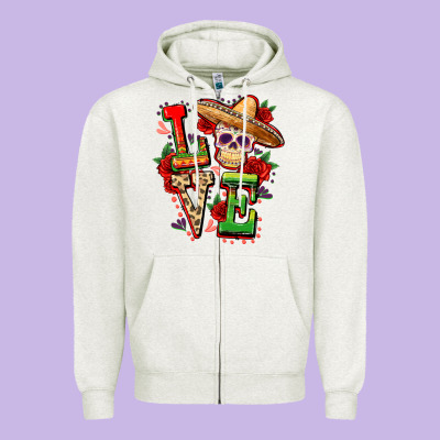 Cinco De Mayo Love Zipper Hoodie Designed By Fadigitalartstudio