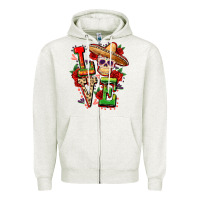 Oatmeal Heather Cinco de mayo love Zipper Hoodie - FaDigitalArtStudio