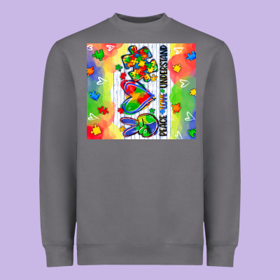Peace Love Understand Heavyweight Sweatshirt Designed By Cowgirlartshop