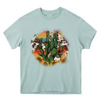 Arona cowhide aztec sunflowers cactus Heavy Core Tee - AdoDesignShop