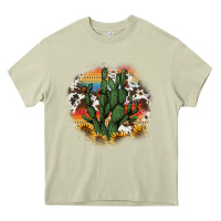 Mossy cowhide aztec sunflowers cactus Heavy Core Tee - AdoDesignShop