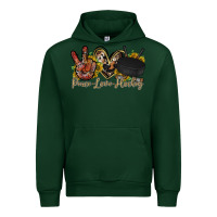 Forest Green peace love hockey Urban Hoodie - RacoonDesign