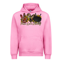 Fuchsia Pink peace love hockey Urban Hoodie - RacoonDesign