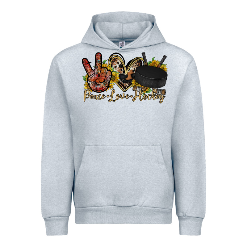 Peace Love Hockey Urban Hoodie by RacoonDesign | Teevron