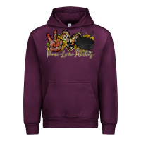 Mauve Wine peace love hockey Urban Hoodie - RacoonDesign