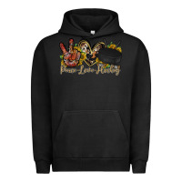 Pigment Black peace love hockey Urban Hoodie - RacoonDesign