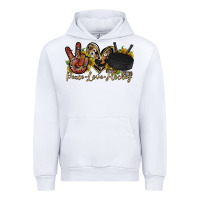 White peace love hockey Urban Hoodie - RacoonDesign