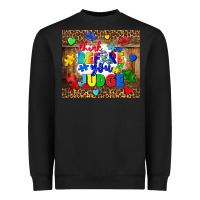 Black think before you judge Heavyweight Sweatshirt - CowGirlArtShop