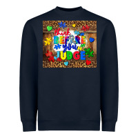 Navy think before you judge Heavyweight Sweatshirt - CowGirlArtShop