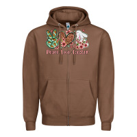 Chestnut Easter Day Peace love Easter Zipper Hoodie - OliviaCreatesArt
