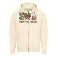 Sandshell Easter Day Peace love Easter Zipper Hoodie - OliviaCreatesArt