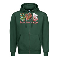 Sports Green Easter Day Peace love Easter Zipper Hoodie - OliviaCreatesArt