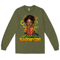 Army Green feeling blacknificent Long Sleeve Tee - NancyCooperArtShop