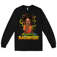 Black feeling blacknificent Long Sleeve Tee - NancyCooperArtShop