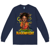 Navy feeling blacknificent Long Sleeve Tee - NancyCooperArtShop