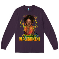 Plum feeling blacknificent Long Sleeve Tee - NancyCooperArtShop